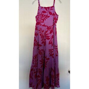 Old Navy Tiered Maxi / Midi Dress Sundress Womens Sz Small Cottagecore B…